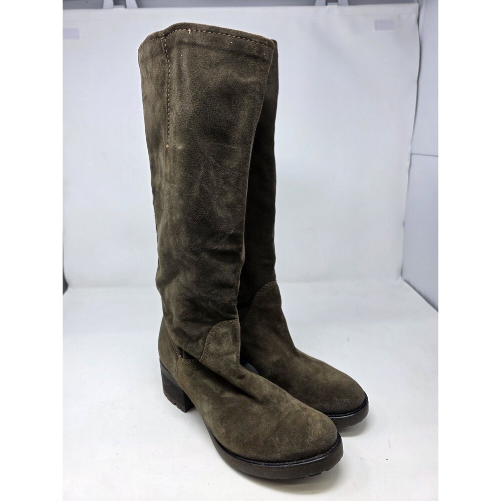 Alberto Fermani Riding Boots Size 7 Brown Suede Knee High Made In Italy Designer